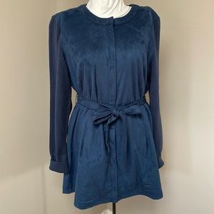 Halston Faux Suede Jacket/ Dress Size 8